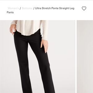Quince Black Straight Leg Pants